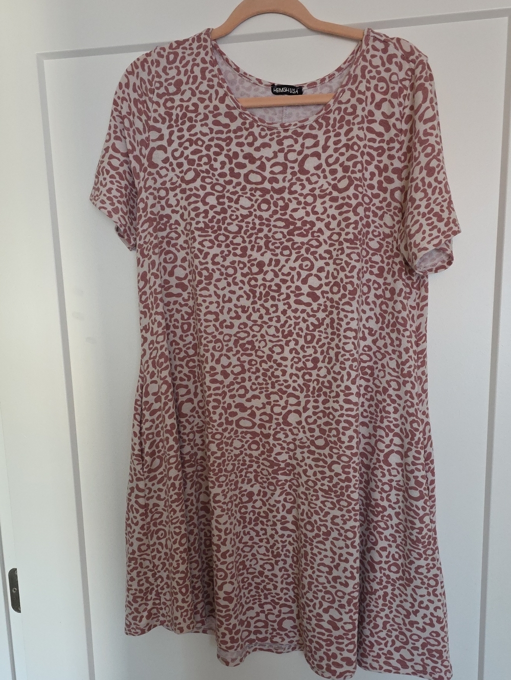 HEIMISH USA Rose Pink Leopard Print Swing Dress